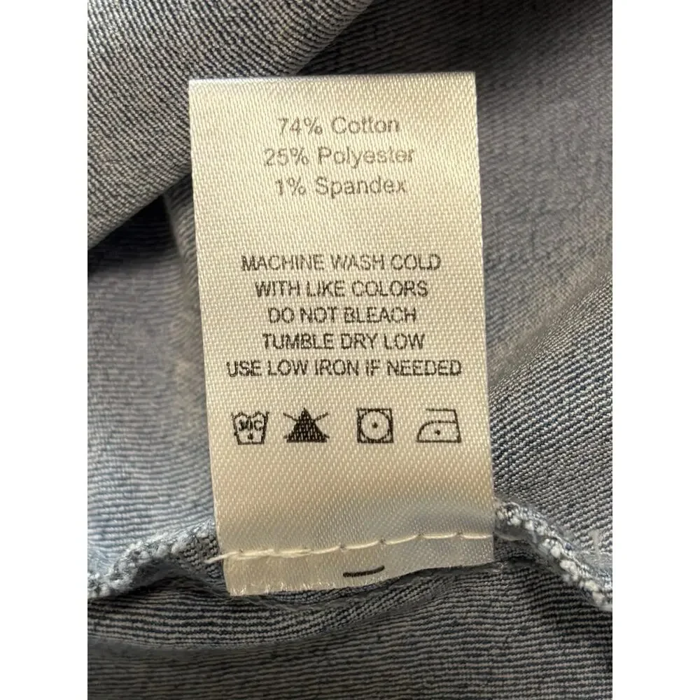 White Birch Light Denim V-Wire Mini Dress Plus Size 3X Western Festival Cowgirl - Picture 8 of 11